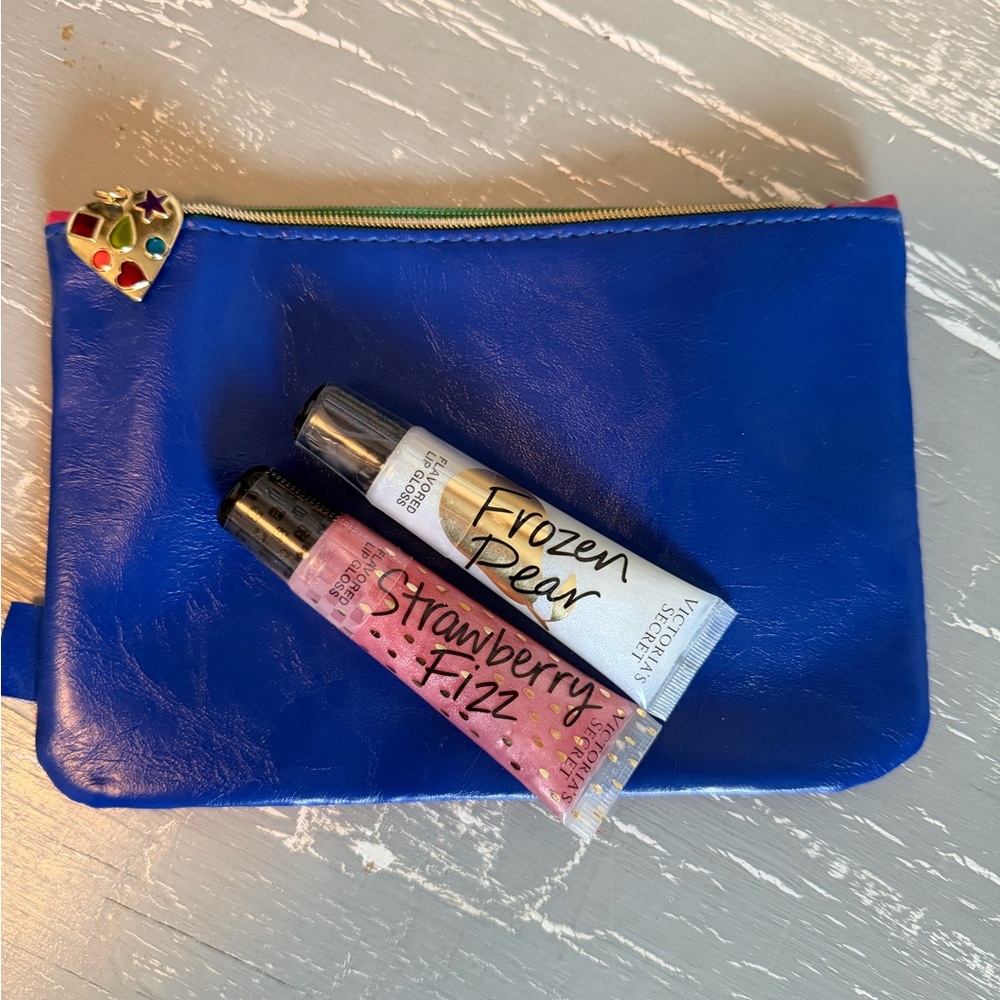 Victoria's Secret Strawberry Fizz & Frozen Pear Lip Gloss Duo - Pink & White